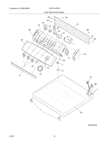 07 - Controls / Top Panel parts for Frigidaire Dryer GLER1042FS0 from AppliancePartsPros.com