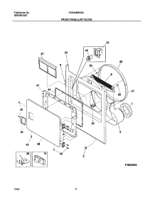 05 - Front Panel / Lint Filter parts for Frigidaire Dryer FSG446RHS2 from AppliancePartsPros.com