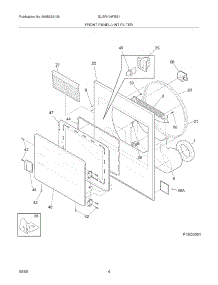 05 - Front Panel / Lint Filter parts for Frigidaire Dryer GLGR104FSS1 from AppliancePartsPros.com