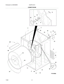 03 - Cabinet / Drum parts for Frigidaire Dryer GLGR341CC0 from AppliancePartsPros.com