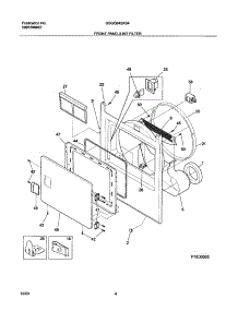05 - Front Panel / Lint Filter parts for Frigidaire Dryer GSGQ642AS4 from AppliancePartsPros.com