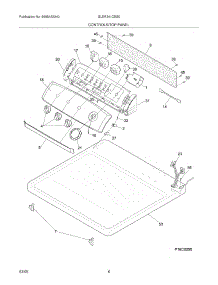 07 - Controls / Top Panel parts for Frigidaire Dryer GLER341CES0 from AppliancePartsPros.com
