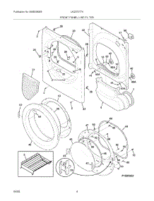 05 - Front Panel / Lint Filter parts for Frigidaire Dryer LAQG7077KW0 from AppliancePartsPros.com