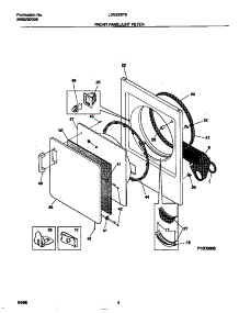 03 - Front Panel / Lint Filter parts for Frigidaire Dryer LDE333PBW1 from AppliancePartsPros.com