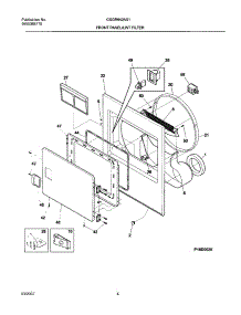 05 - Frnt Pnl,Door parts for Frigidaire Dryer GSGR642AS1 from AppliancePartsPros.com