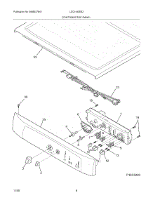 07 - Controls / Top Panel parts for Frigidaire Dryer LGQ1442ES2 from AppliancePartsPros.com