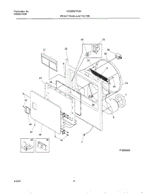 05 - Frnt Pnl,Door parts for Frigidaire Dryer NGSE54TAQ0 from AppliancePartsPros.com