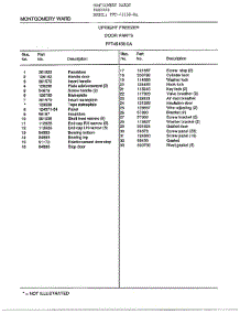 Upright Freezer / Door parts for Frigidaire Freezer 45158-OA from AppliancePartsPros.com