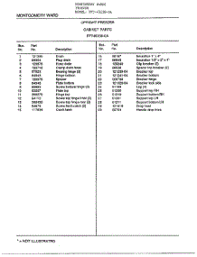 Upright Freezer / Cabinet parts for Frigidaire Freezer 45158-OA from AppliancePartsPros.com
