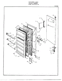 Door parts for Frigidaire Freezer 46656B from AppliancePartsPros.com