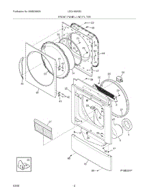 05 - Front Panel / Lint Filter parts for Frigidaire Dryer LGQ1452KS0 from AppliancePartsPros.com