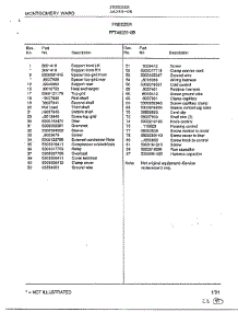 Freezer Page 6 parts for Frigidaire Freezer 46259-0B from AppliancePartsPros.com