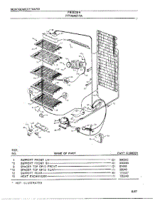 Freezer Page 3 parts for Frigidaire Freezer 46467A-7 from AppliancePartsPros.com