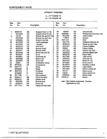 Upright Freezer Page 4 parts for Frigidaire Freezer 49259B from AppliancePartsPros.com