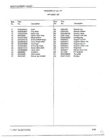 Freezer 21 Cubic Feet Page 4 parts for Frigidaire Freezer 49651-0B from AppliancePartsPros.com