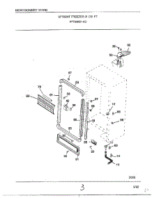 Upright Freezer 21 Cubic Feet Page 3 parts for Frigidaire Freezer 49651-0C from AppliancePartsPros.com