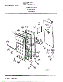 Upright Freezer / Door parts for Frigidaire Freezer 49258-7A from AppliancePartsPros.com