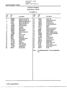 Upright Freezer / Electrical parts for Frigidaire Freezer 49258-7A from AppliancePartsPros.com