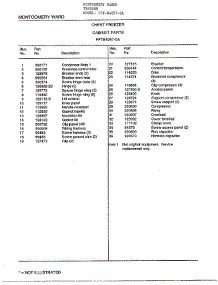 Chest Freezer / Cabinet parts for Frigidaire Freezer 84057-OA from AppliancePartsPros.com