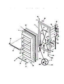 02 - Door parts for Frigidaire Freezer F82D179BW0 from AppliancePartsPros.com