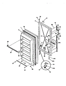 02 - Door parts for Frigidaire Freezer F82F166BW0 from AppliancePartsPros.com