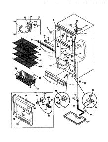 03 - Cabinet parts for Frigidaire Freezer F82F166BW0 from AppliancePartsPros.com