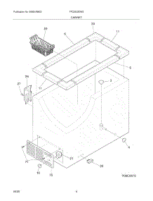 05 - Cabinet parts for Frigidaire Freezer FFC0522DW3 from AppliancePartsPros.com