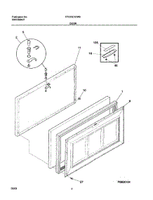 03 - Door parts for Frigidaire Freezer FFC05C3CW0 from AppliancePartsPros.com