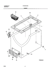 05 - Cabinet parts for Frigidaire Freezer FFC05C3CW0 from AppliancePartsPros.com