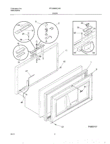 03 - Door parts for Frigidaire Freezer FFC05M5CW5 from AppliancePartsPros.com