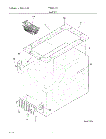 05 - Cabinet parts for Frigidaire Freezer FFC05M1CW1 from AppliancePartsPros.com