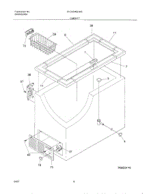 05 - Cabinet parts for Frigidaire Freezer FFC05M5CW5 from AppliancePartsPros.com
