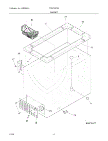 05 - Cabinet parts for Frigidaire Freezer FFC0723FW2 from AppliancePartsPros.com