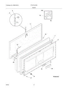 03 - Door parts for Frigidaire Freezer FFC07C4CW3 from AppliancePartsPros.com
