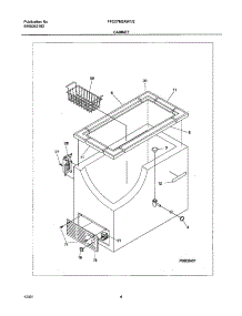 05 - Cabinet parts for Frigidaire Freezer FFC07M2AW1 from AppliancePartsPros.com