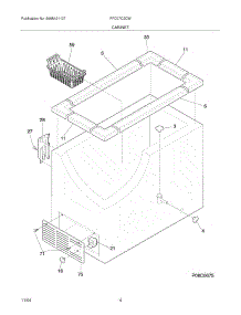 05 - Cabinet parts for Frigidaire Freezer FFC07C2CW6 from AppliancePartsPros.com