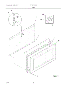 03 - Door parts for Frigidaire Freezer FFC07K1FW0 from AppliancePartsPros.com