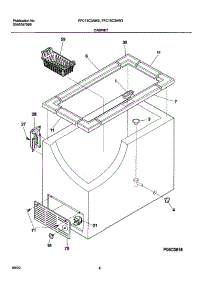 05 - Cabinet parts for Frigidaire Freezer FFC13C3AW2 from AppliancePartsPros.com