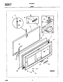 02 - Door parts for Frigidaire Freezer FFC13D7HW2 from AppliancePartsPros.com