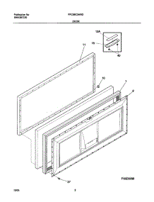 03 - Door parts for Frigidaire Freezer FFC09C3AW2 from AppliancePartsPros.com