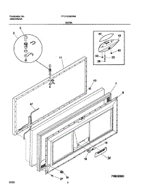 03 - Door parts for Frigidaire Freezer FFC13C6CW0 from AppliancePartsPros.com