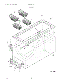 05 - Cabinet parts for Frigidaire Freezer FFC13C6CW1 from AppliancePartsPros.com