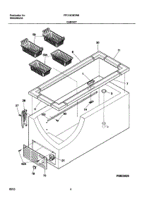 05 - Cabinet parts for Frigidaire Freezer FFC13C6CW0 from AppliancePartsPros.com