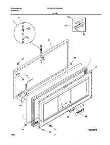 03 - Door parts for Frigidaire Freezer FFC15C4AW1 from AppliancePartsPros.com