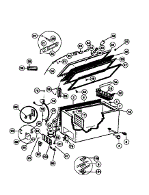 02 - Door, Cabinet, Unit parts for Frigidaire Freezer FFC18M5AW2 from AppliancePartsPros.com