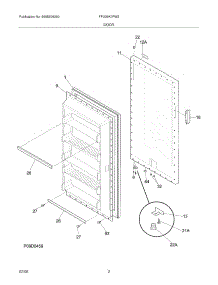 03 - Door parts for Frigidaire Freezer FFU09K0FW2 from AppliancePartsPros.com