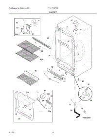 05 - Cabinet parts for Frigidaire Freezer FFU11FK0FW0 from AppliancePartsPros.com