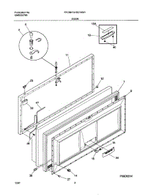 03 - Door parts for Frigidaire Freezer FFC15C7AW1 from AppliancePartsPros.com