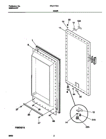 02 - Door parts for Frigidaire Freezer FFU11F0HW2 from AppliancePartsPros.com