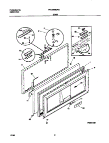 02 - Door parts for Frigidaire Freezer FFC15M6CW3 from AppliancePartsPros.com